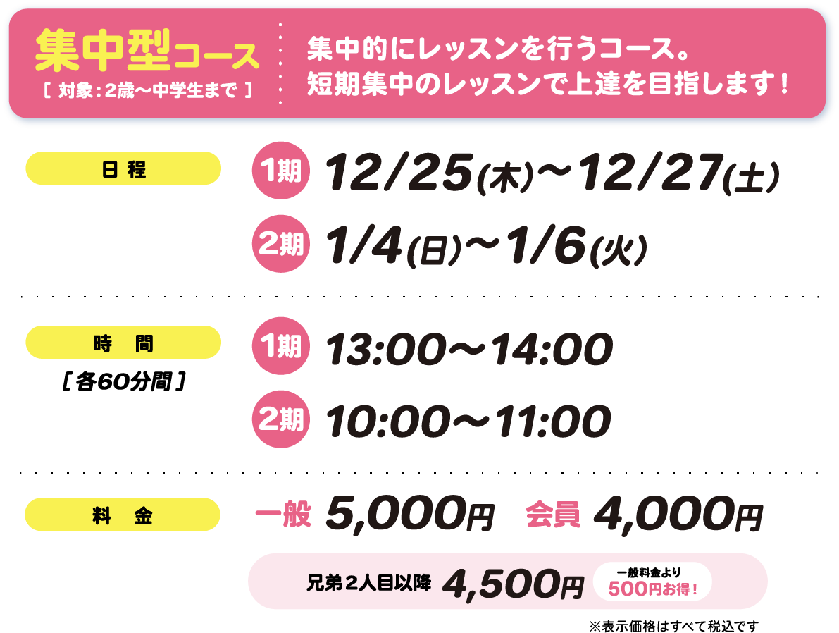 集中型コース詳細